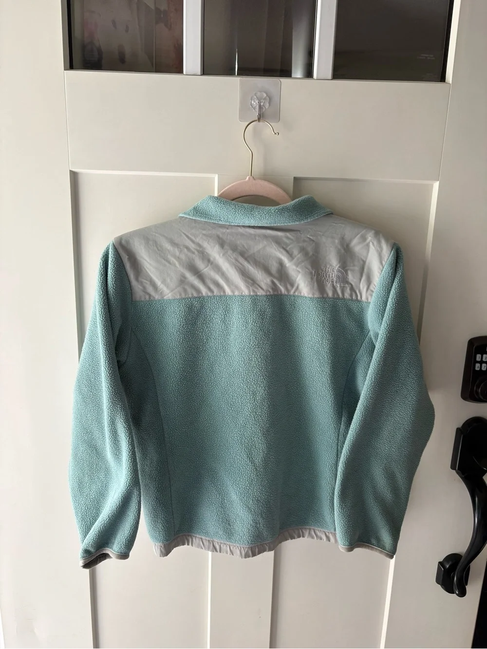 The North Face PolarTec Full Zip Fleece Jacket Blue & Gray Girls Medium Kids